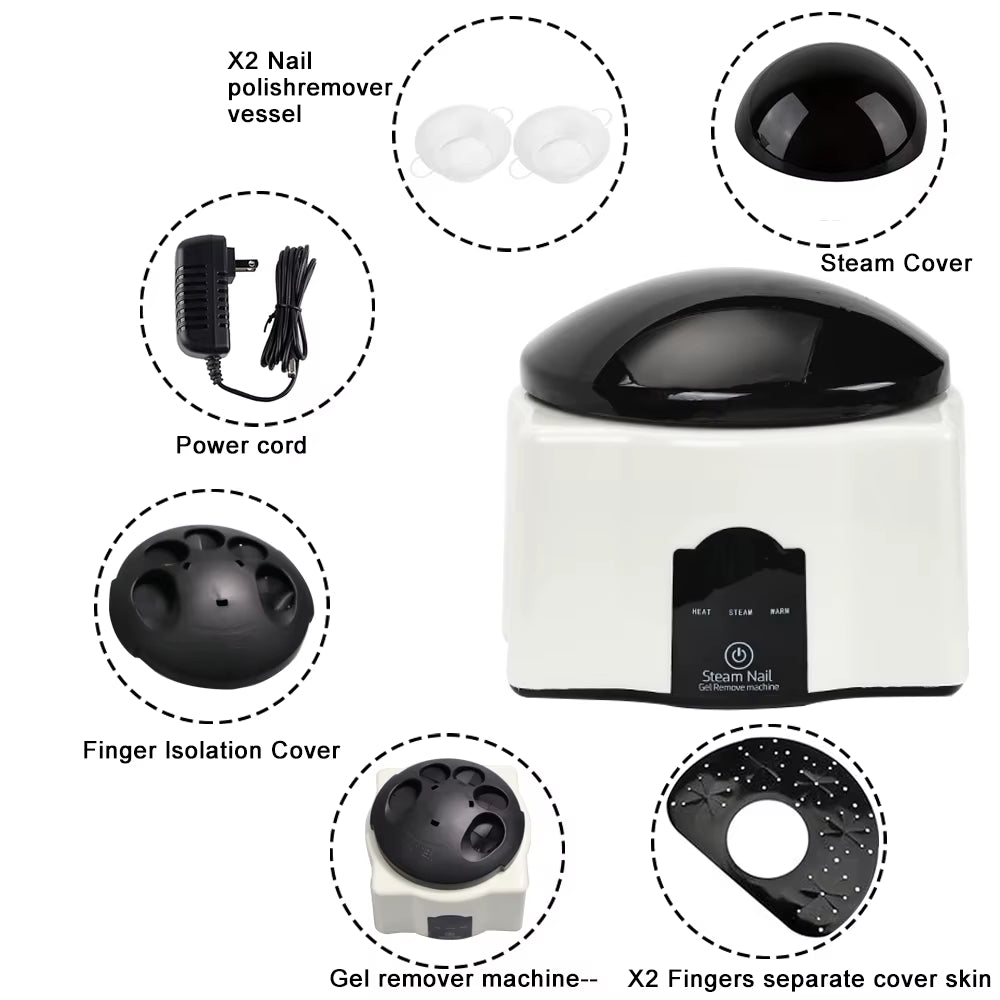 36W Steam Gel Nail Polish Remover Gel Polishing Remover Electric Nail Enhancement Tools Suitable for Nail Salons and Household