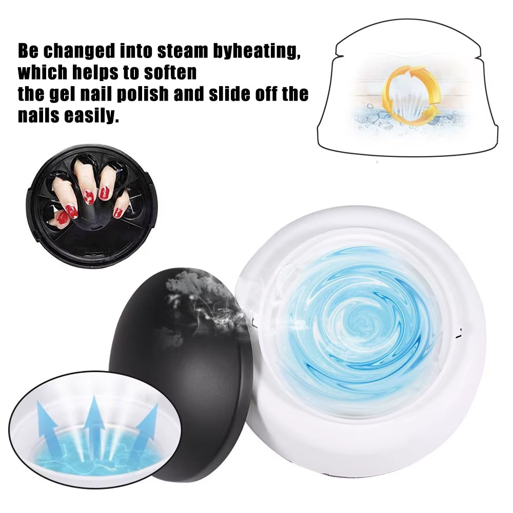 36W Steam Gel Nail Polish Remover Gel Polishing Remover Electric Nail Enhancement Tools Suitable for Nail Salons and Household